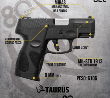 Vantagens e especificações da pistola Taurus G2c